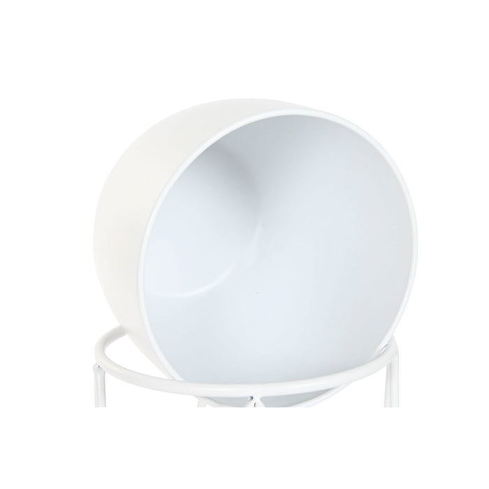 Саксия Home ESPRIT Бял Метал Град 38 x 38 x 80 cm (3 Части)