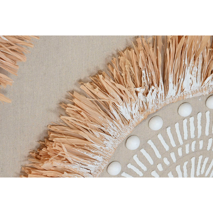 Пластно Home ESPRIT Бежов Естествен Boho 122 x 4,5 x 62 cm (2 броя)