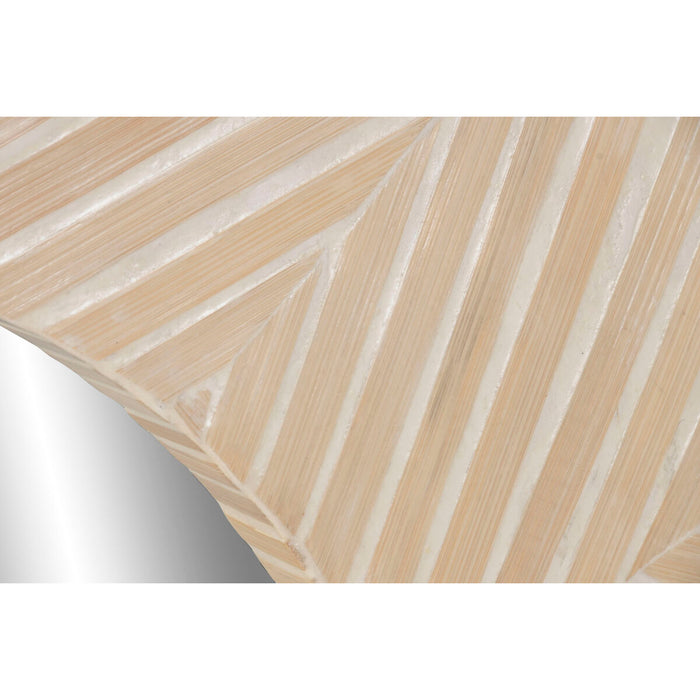 Стенно огледало Home ESPRIT Бял Кафяв Мозайка Тропически 100 x 4 x 100 cm