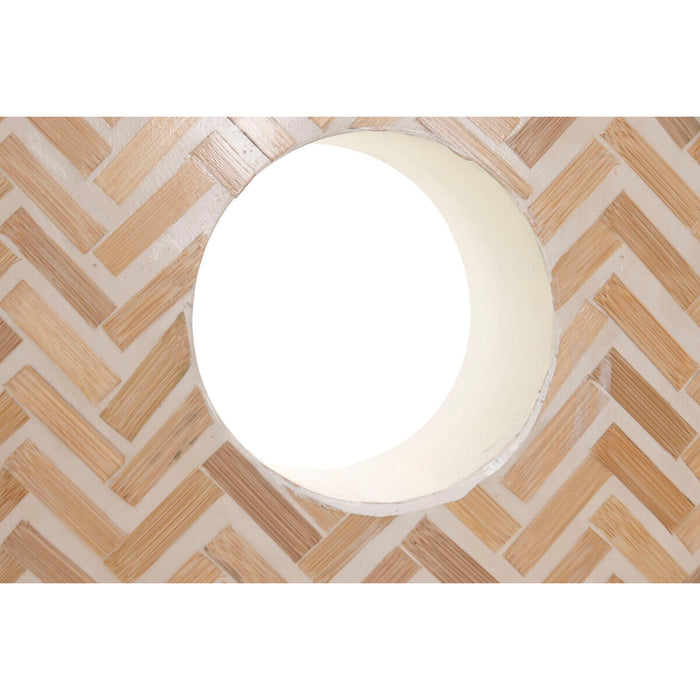 Комплект от 2 Вази Home ESPRIT Бял Кафяв Смола Бамбук Естествен Тропически 47 X 13 X 52 CM (2 Части)