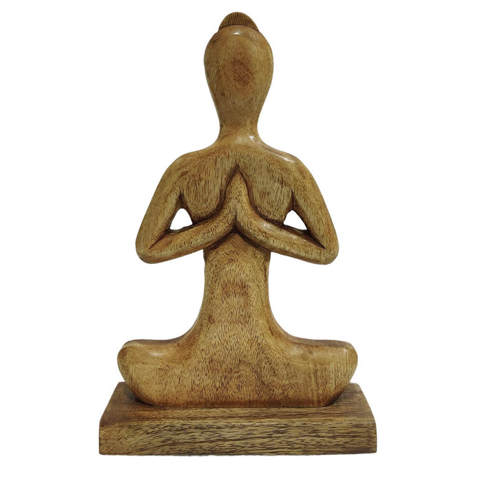 Декоративна фигурка Home ESPRIT Светло кафяв Естествен Yoga Арабин 17,7 X 6 X 28,5 CM (3 броя)