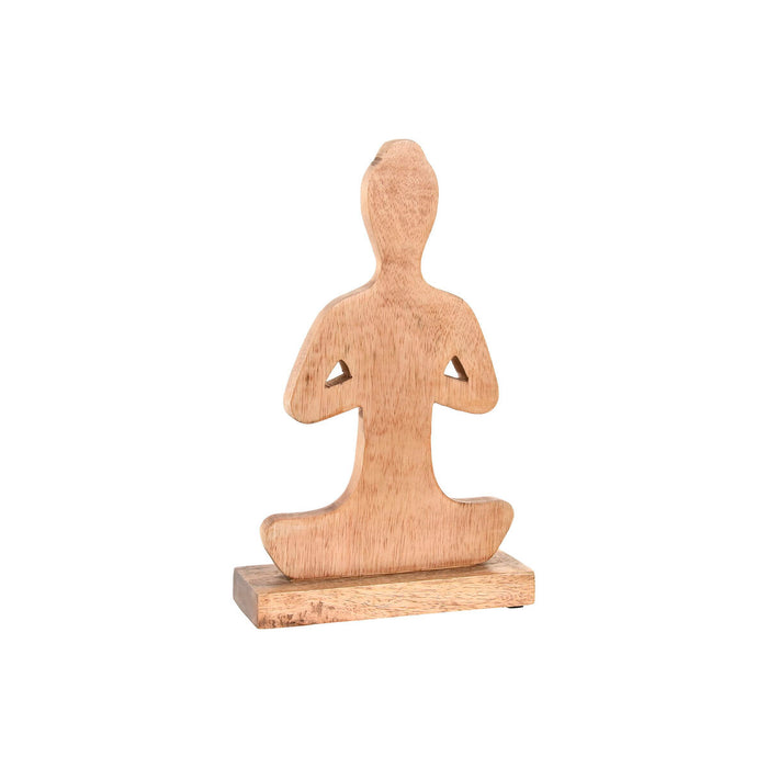 Декоративна фигурка Home ESPRIT Светло кафяв Естествен Yoga Арабин 17,7 X 6 X 28,5 CM (3 броя)