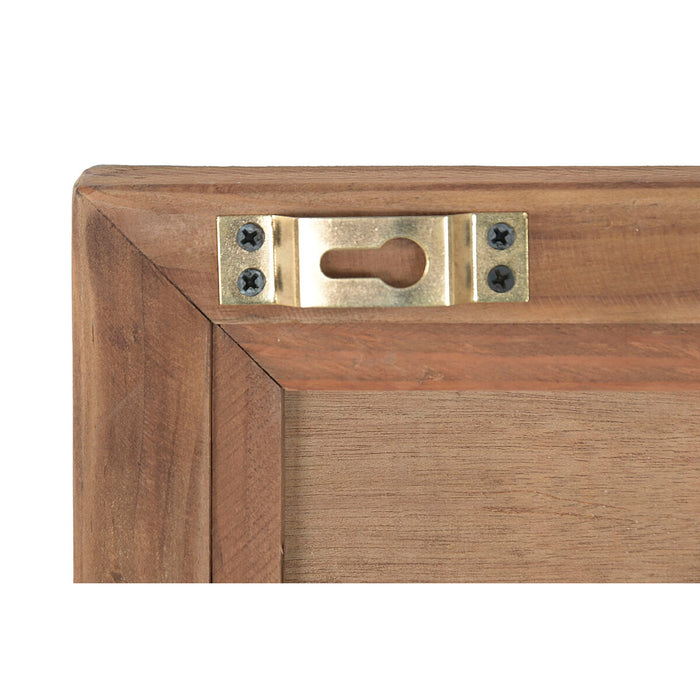 Стенно огледало Home ESPRIT Естествен Alpino 100 X 4 X 60 CM