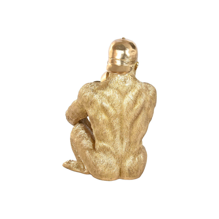 Декоративна фигурка Home ESPRIT Златен Горила 44 X 38 X 61,5 CM