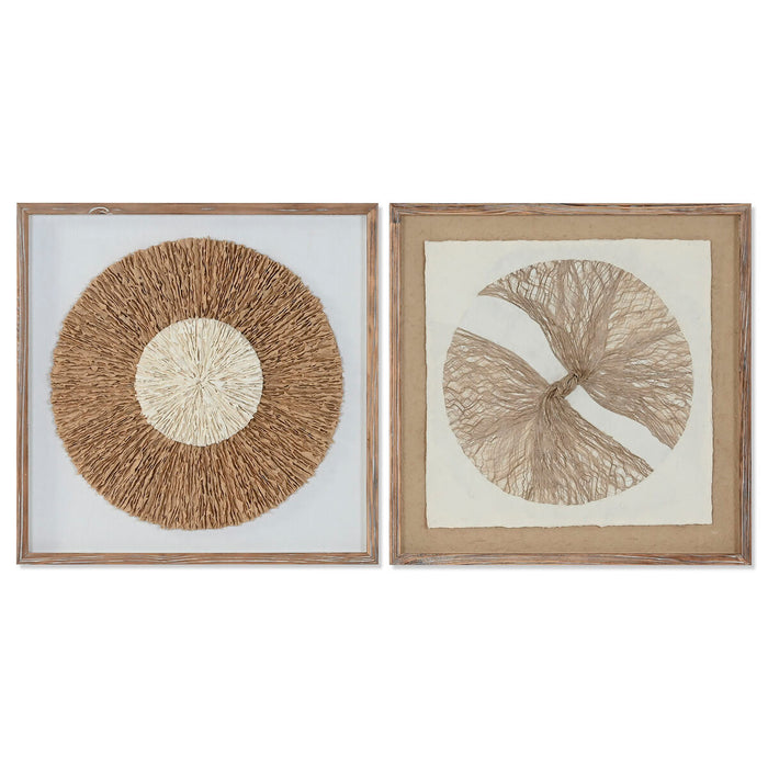 Картина Home ESPRIT хартия Кристал 60 x 3 x 60 cm (2 броя)