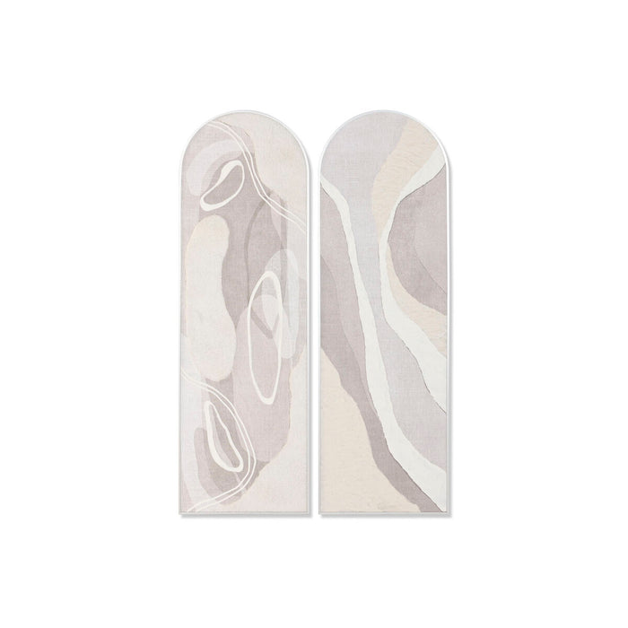 Пластно Home ESPRIT Бял Бежов Абстрактен Град 52 X 4 X 167 CM (2 броя)