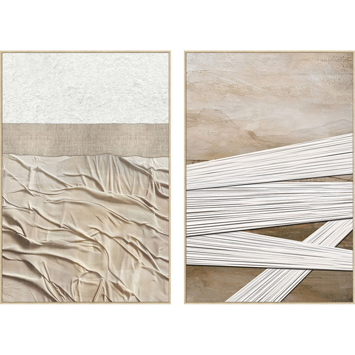 Картина Home ESPRIT Бял Бежов Модерен Град (2 броя)