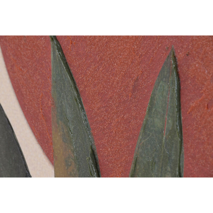 Пластно Home ESPRIT Зелен Оранжев Палми Колониален 63 x 4,5 x 93 cm (2 броя)