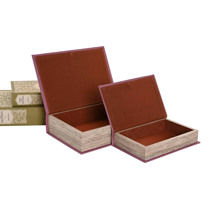 Декоративна кутия Home ESPRIT Зелен Люляк Дървен MDF Цветен Тропически (2 броя)