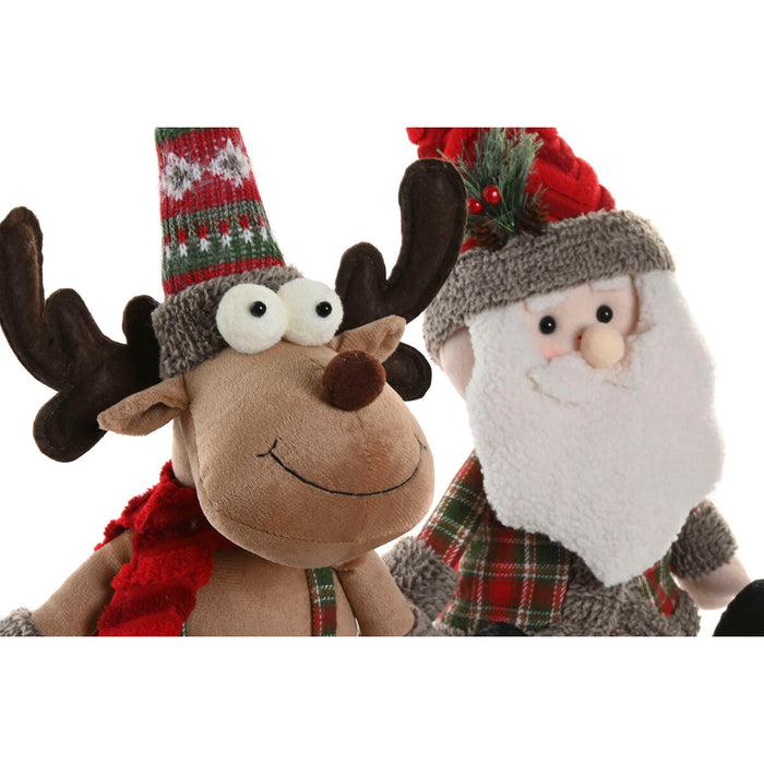 Коледна Украса Home ESPRIT Червен Зелен 23 X 16 X 51 CM (2 броя)