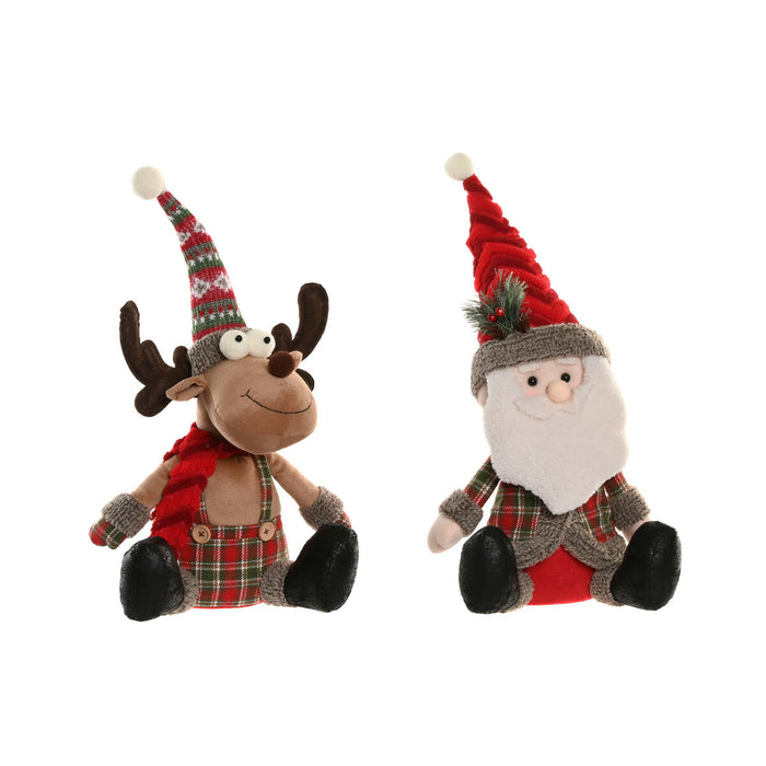 Коледна Украса Home ESPRIT Червен Зелен 23 X 16 X 51 CM (2 броя)