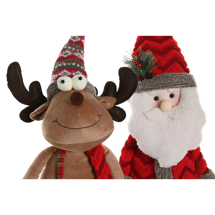 Коледна Украса Home ESPRIT Червен Зелен 30 X 21 X 54 CM (2 броя)