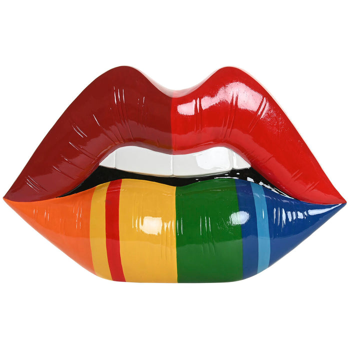 Декорация за стена Home ESPRIT Многоцветен Устни Град 49,5 X 6,5 X 31,5 CM