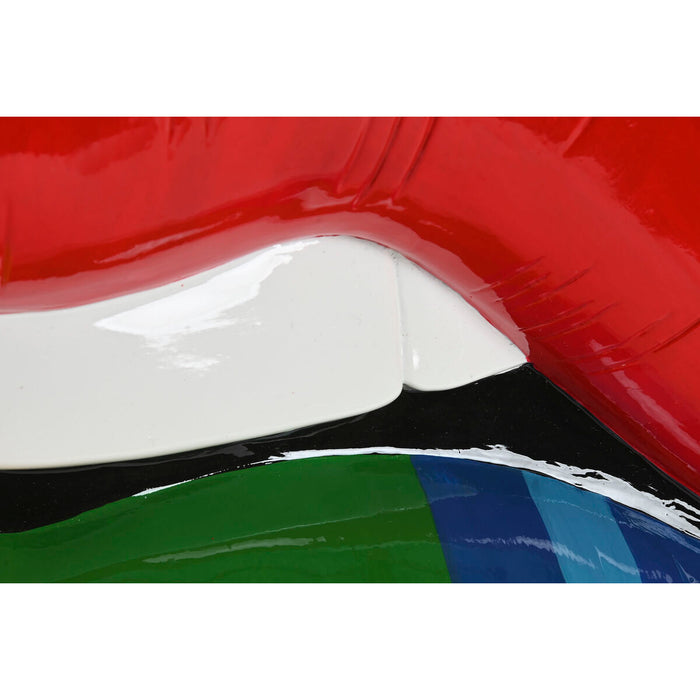 Декорация за стена Home ESPRIT Многоцветен Устни Град 49,5 X 6,5 X 31,5 CM