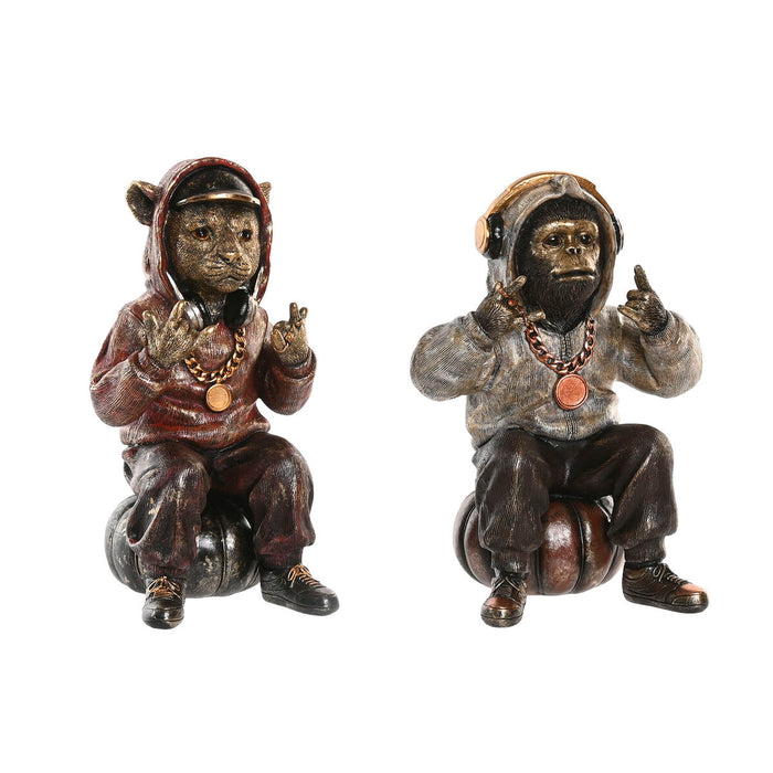 Декоративна фигурка Home ESPRIT Кафяв Златен 18,5 X 16,5 X 26,5 CM (2 броя)