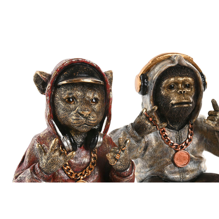 Декоративна фигурка Home ESPRIT Кафяв Златен 18,5 X 16,5 X 26,5 CM (2 броя)