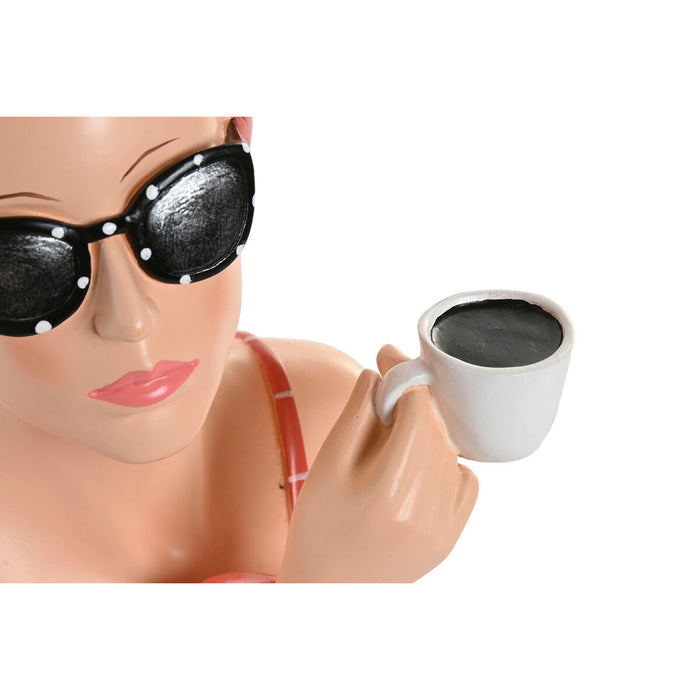 Декоративна фигурка Home ESPRIT Червен Корал Дама 20 X 18,5 X 29 CM (2 броя)