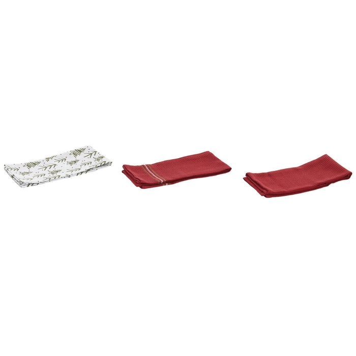 Кухненска Кърпа за Почистване Home ESPRIT Червен Зелен Бежов 60 X 0,2 X 40 CM