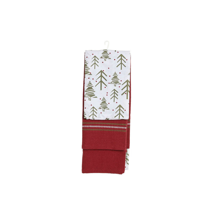 Кухненска Кърпа за Почистване Home ESPRIT Червен Зелен Бежов 60 X 0,2 X 40 CM