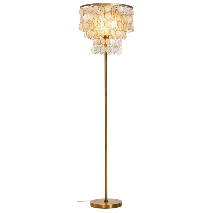Лампион Home ESPRIT Бежов Златен 220 V 40 x 40 x 153 cm