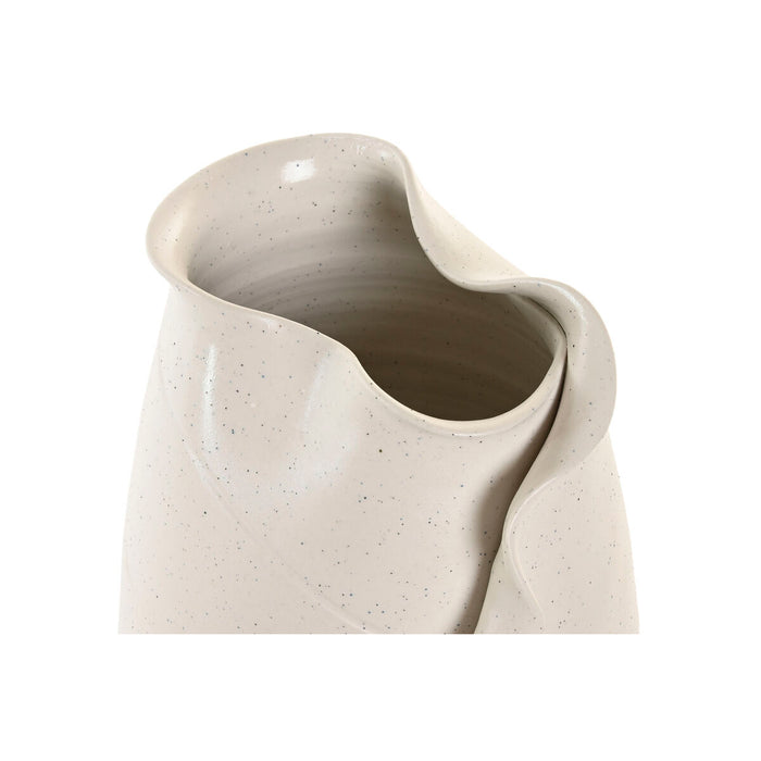 Ваза Home ESPRIT Бял Керамика Занаятчийски стил Модерен Лист на растение 21 x 21 x 40 cm