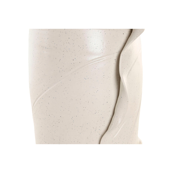 Ваза Home ESPRIT Бял Керамика Занаятчийски стил Модерен Лист на растение 21 x 21 x 40 cm