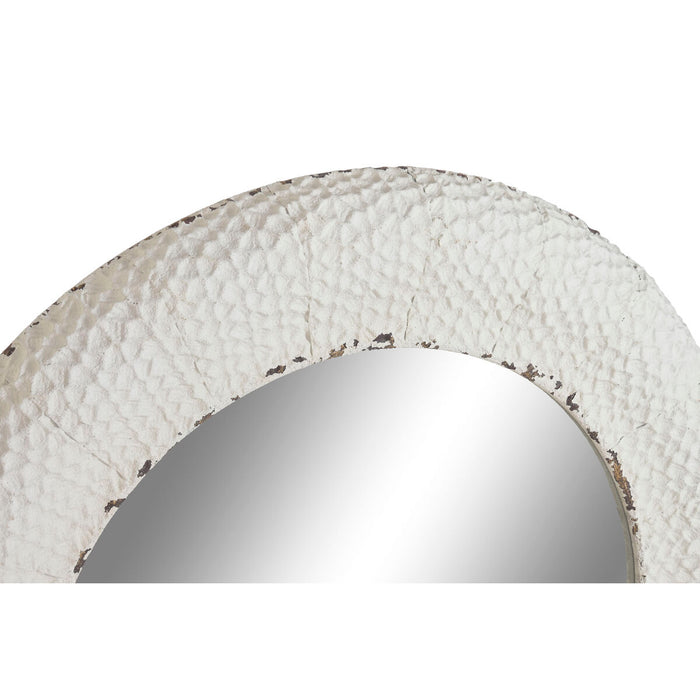 Стенно огледало Home ESPRIT Бял 84 X 6 X 84 CM