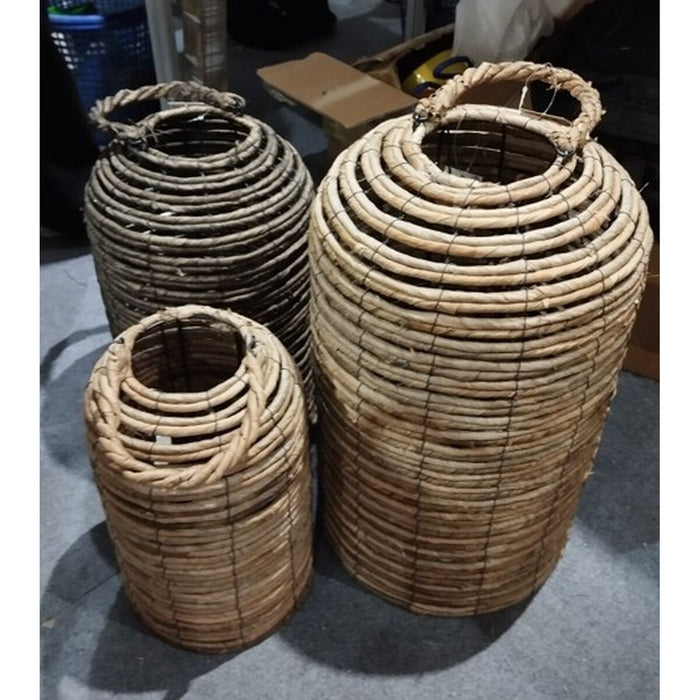 Поставка за свещ Home ESPRIT плетена ракита Кристал 40 x 40 x 83 cm