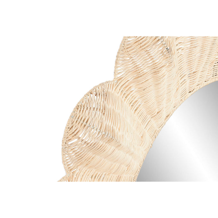 Стенно огледало Home ESPRIT Естествен Boho 91 x 6 x 91 cm