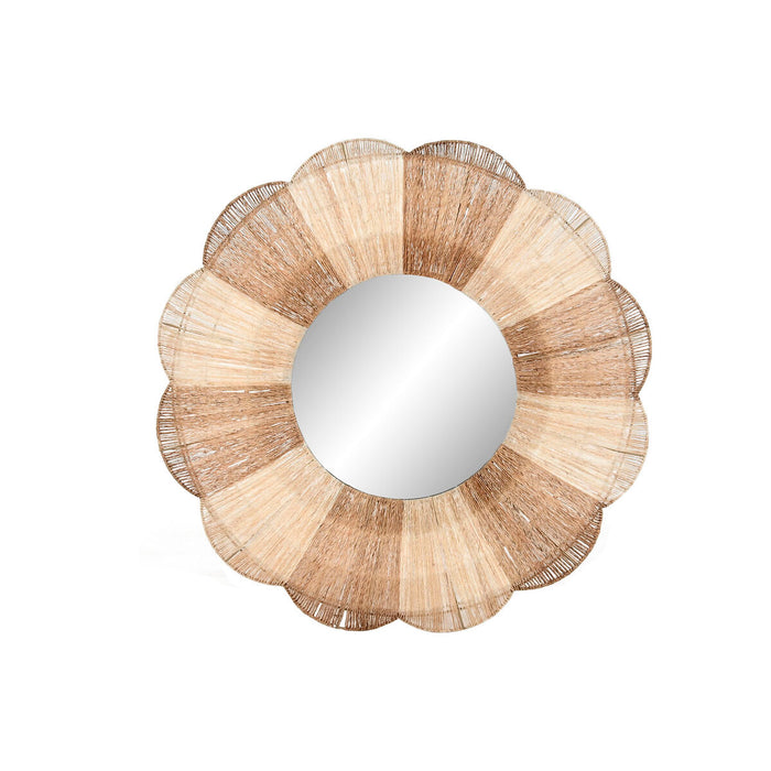 Стенно огледало Home ESPRIT Кафяв Естествен Boho 87 X 8 X 87 CM