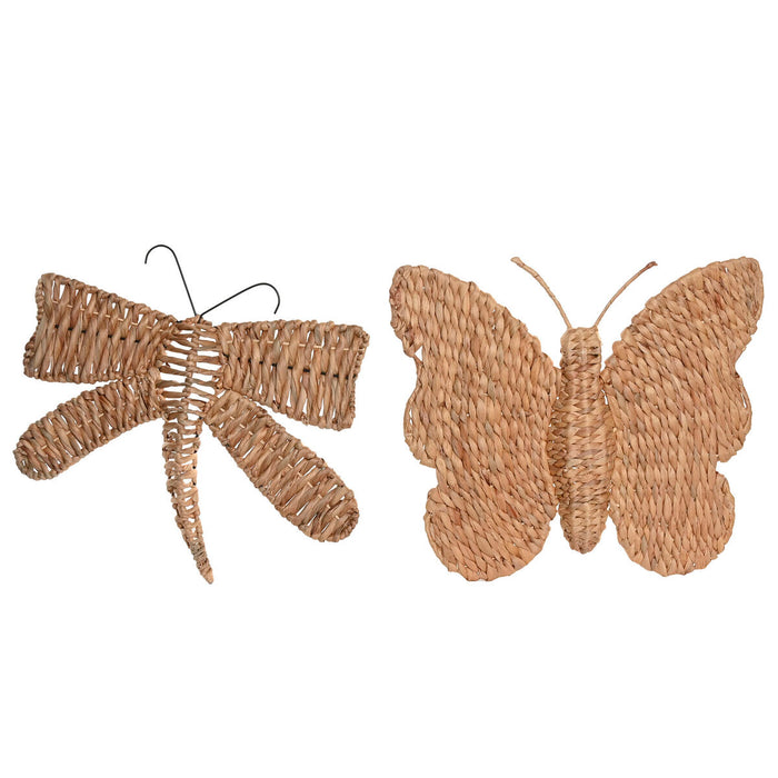 Декорация за стена Home ESPRIT Естествен Shabby Chic 44 X 4 X 46 CM (2 броя)