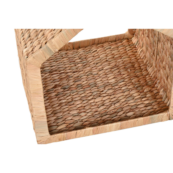 Легло за домашни любимци Home ESPRIT Сметана Естествен Метал Воден хиацинт 43 x 43 x 46 cm