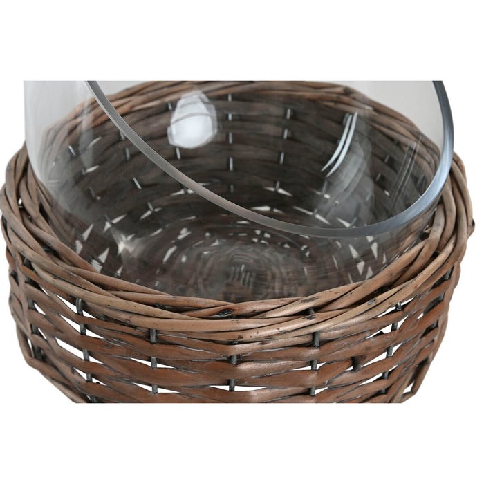 Украса за център на маса Home ESPRIT Прозрачен Естествен Кристал 28 x 28 x 22 cm (2 броя)