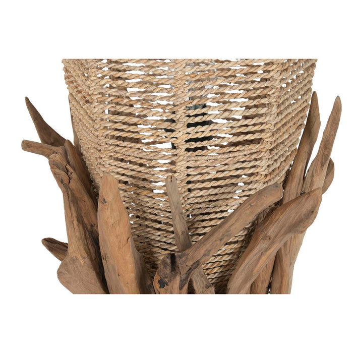 Лампион Home ESPRIT Бежов Естествен 220 V 37 X 37 X 119 CM