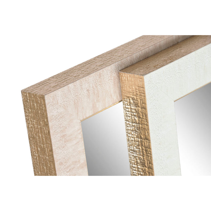 Постоянно огледало Home ESPRIT Бял Кафяв Бежов Сив Кристал полистирен 35,5 x 40 x 156 cm (4 броя)