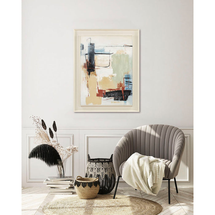 Пластно Home ESPRIT Жълт Бял Абстрактен Град 110 X 6 X 140 CM