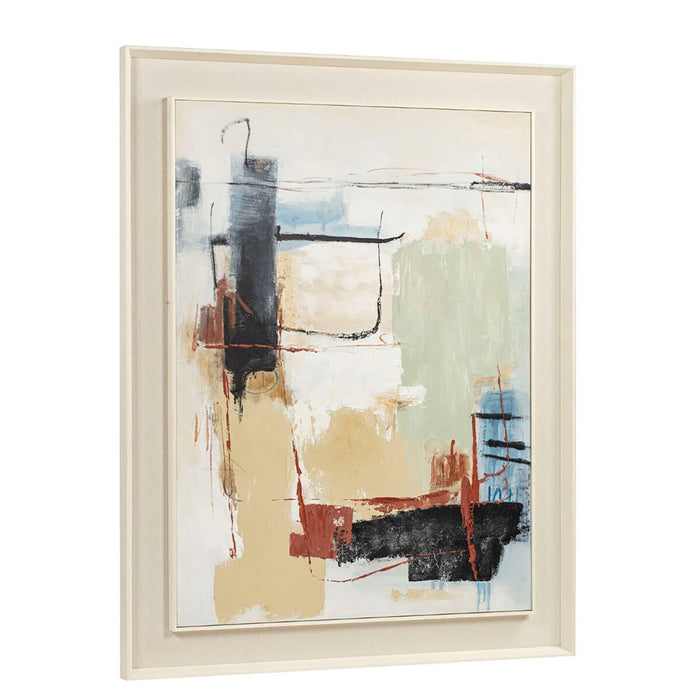 Пластно Home ESPRIT Жълт Бял Абстрактен Град 110 X 6 X 140 CM