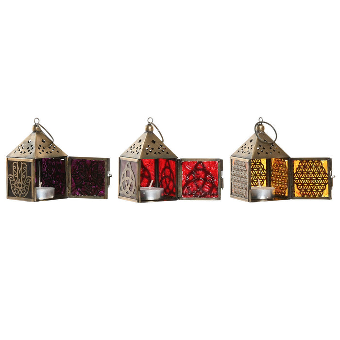 Latern Home ESPRIT Златен Метал Кристал Арабин 6 x 6 x 10 cm (6 броя)