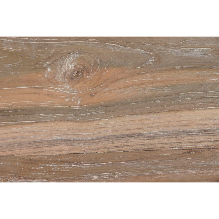 Постоянно огледало Home ESPRIT Бял Естествен тиково дърво 100 x 7 x 180 cm