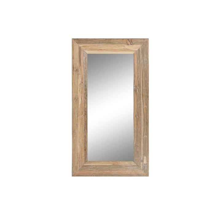 Постоянно огледало Home ESPRIT Бял Естествен тиково дърво 100 x 7 x 180 cm