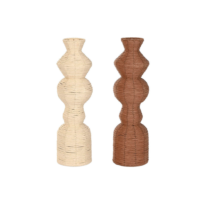 Ваза Home ESPRIT Кафяв Естествен Град 20 x 20 x 70 cm (2 броя)