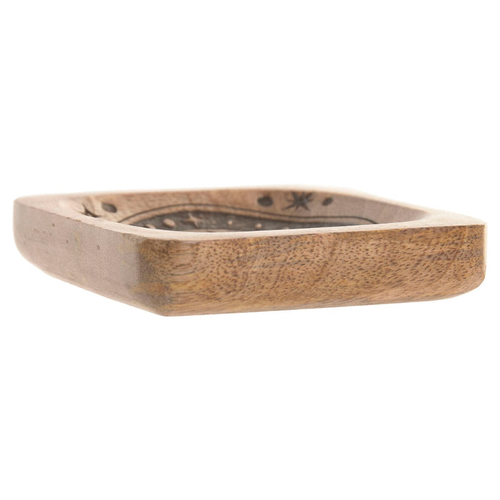 Табла Home ESPRIT Кафяв Дърво манго 9,5 x 9,5 x 2 cm (2 броя)