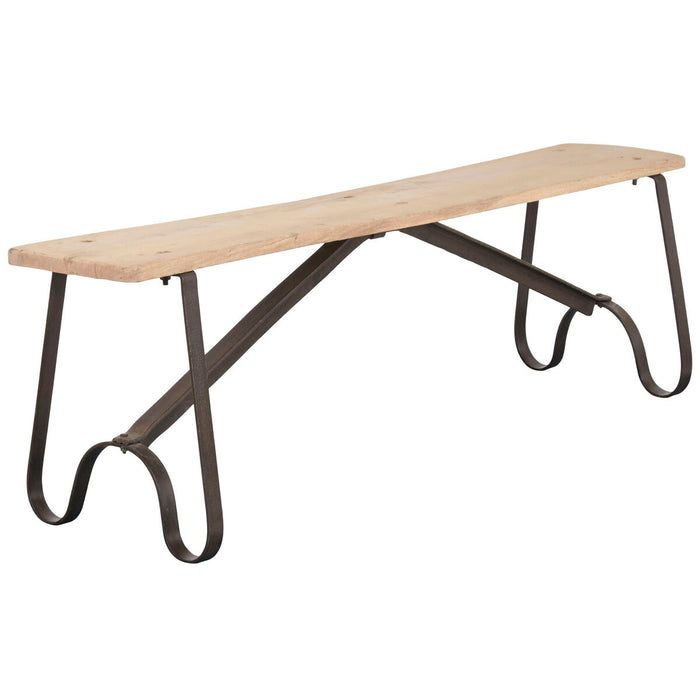 Пейка Home ESPRIT Черен Естествен Желязо тиково дърво 152 X 41 X 46 CM