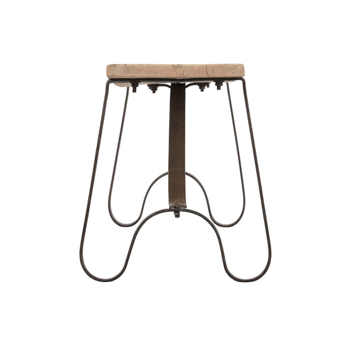 Пейка Home ESPRIT Черен Естествен Желязо тиково дърво 152 X 41 X 46 CM
