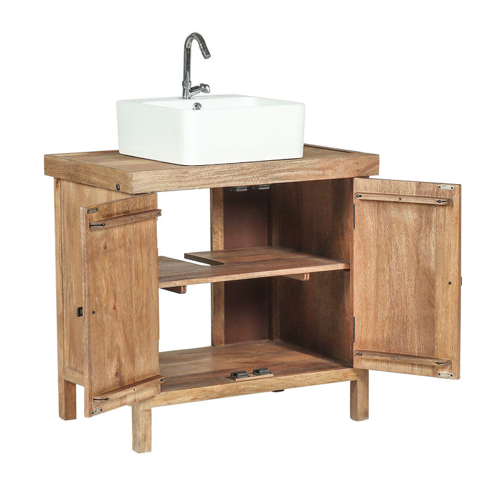 Шкаф Под Умивалник Home ESPRIT Керамика Дърво манго 81 X 56 X 78 CM