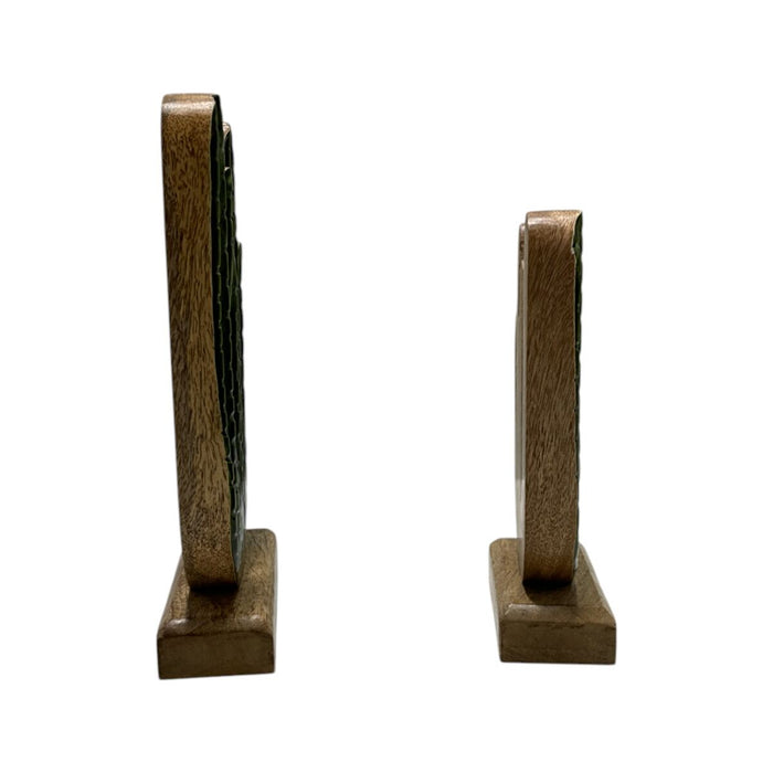 Декоративна фигурка Home ESPRIT Зелен Естествен Кактус Тропически 13 X 5 X 25,5 CM