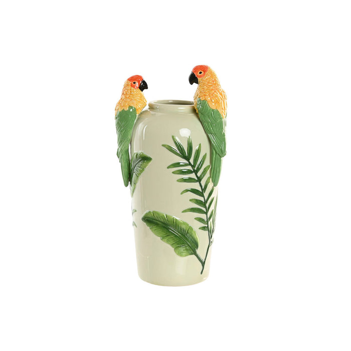 Ваза Home ESPRIT Жълт Зелен Керамика Тропически 21 x 21 x 24 cm