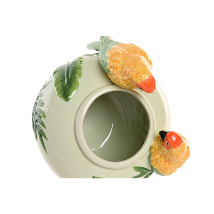 Ваза Home ESPRIT Зелен Керамика Тропически 21 X 16 X 37 CM