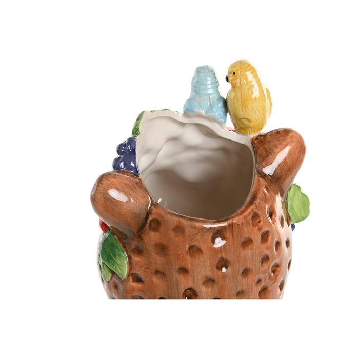 Ваза Home ESPRIT Кафяв Керамика Тропически 16 x 16 x 38 cm