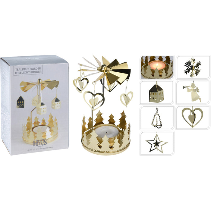 КОЛЕДНА ПОСТАВКА ЗА СВЕЩ ВЪРТЕЛЕЖКА HOME&STYLING ACC004960